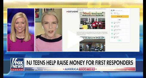 Fox News Video - NJ Teens Help Raise Money For First Responders interview with Drew and Heather Paglia