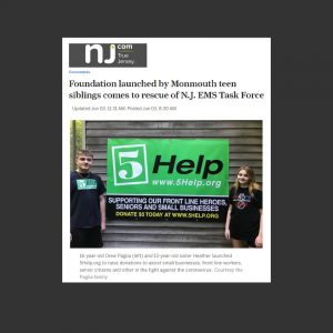 Foundation launched by Monmouth teen siblings comes to rescue of N.J. EMS Task Force